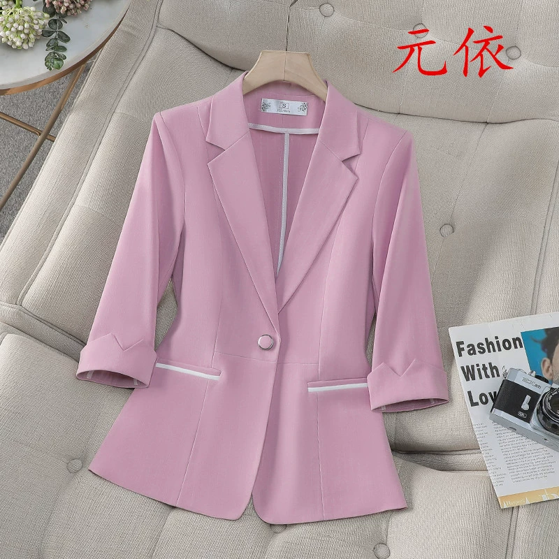 Autumn classic suit jacket for work, bright catchy style