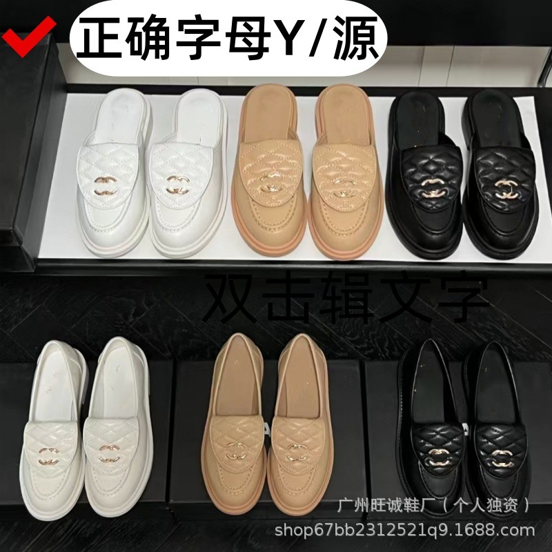 Xiaoxiangfeng ダイヤモンド折りたたみローファー、ローヒールの小さな革靴、ラウンドトゥのシープスキンのスリッポン、メタルバックルの女性用シングルシューズ|undefined