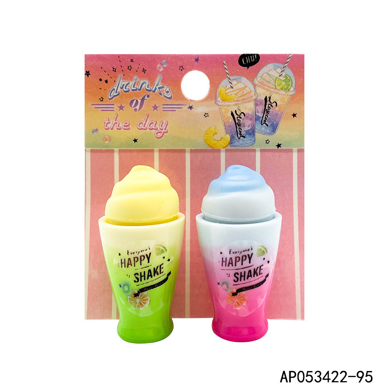 クリエイティブな漫画風ミルクティーカップ鉛筆キャップ、小学生用鉛筆先延長器、プラスチック保護カバー、ペンカバー、卸売一式|undefined