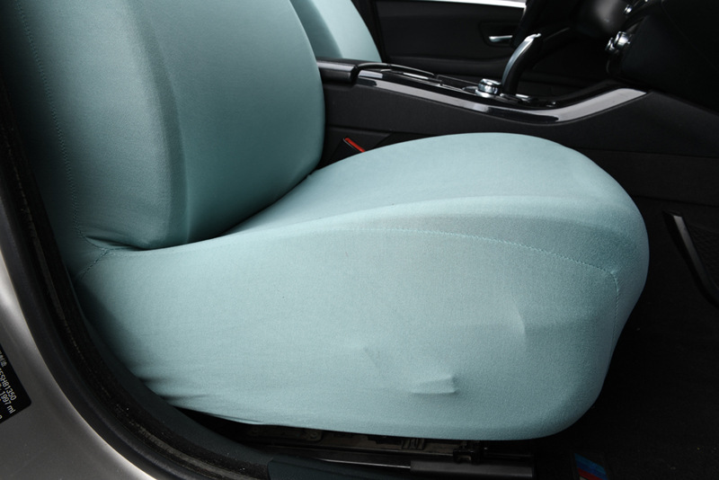 Fabric car elastic seat cover, non-slip, full coverage, thin model, front row driver and passenger seat cushion cover, one-piece dust cover