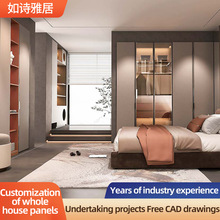 实木整体衣柜定制衣帽间家用卧室订做衣柜全屋定做家具工厂