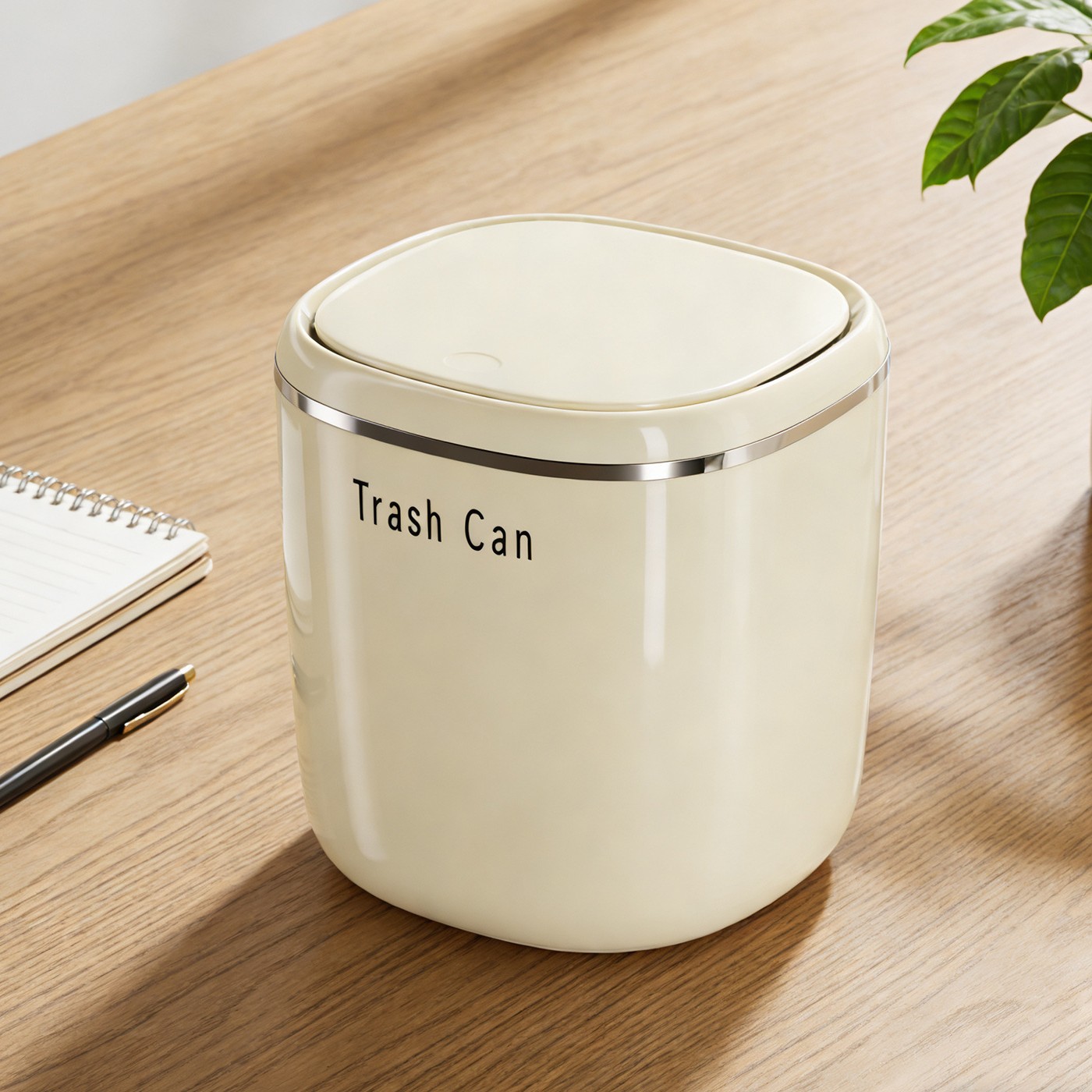 Botilla de basura de escritorio personalizada de presión tipo automóvil escritorio de oficina doméstico comedor contenedor de basura sala de estar lujoso