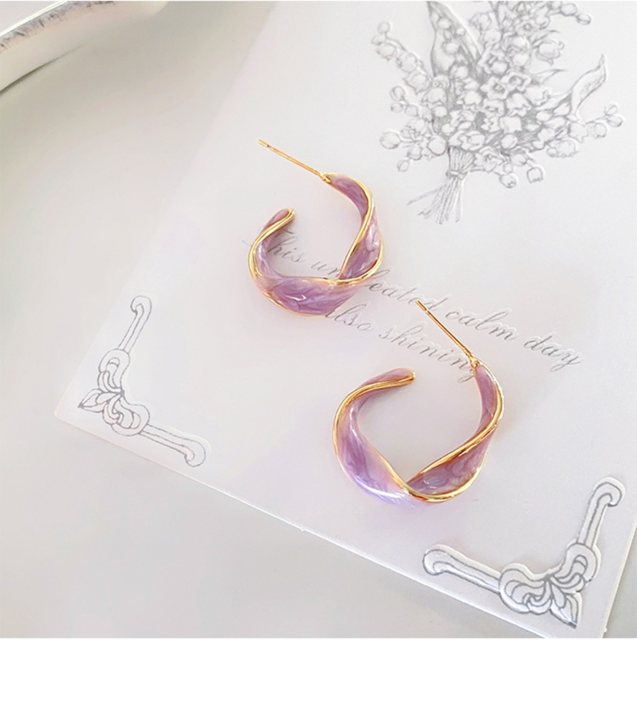 Street Occasion Alloy Material Geometric Pattern 1 Pair Retro Geometric Alloy Enamel Women's Earrings