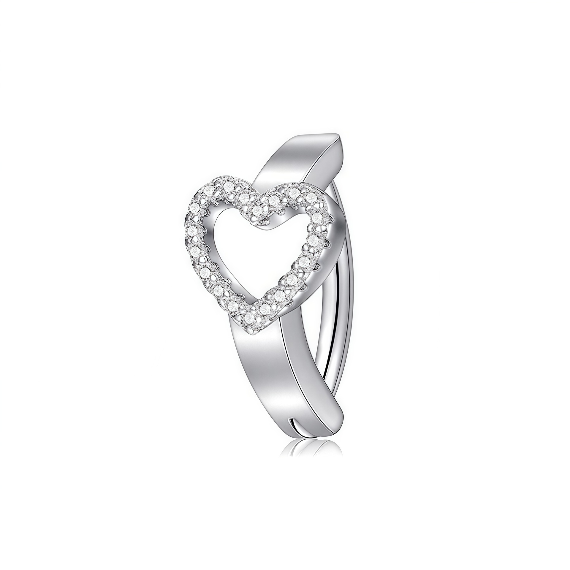 Heart Shaped Zircon Belly Button Ring Navel Piercing Jewellery_voghion.com