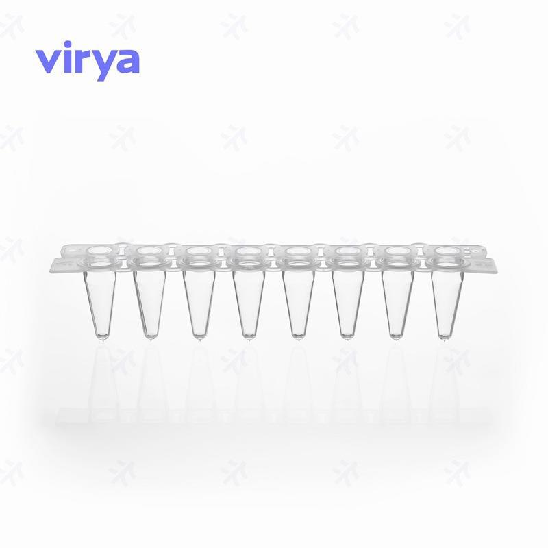 ViryaPCR耗材3310123 0.1mlPCR 8联排管盖，孔型平盖，透明管
