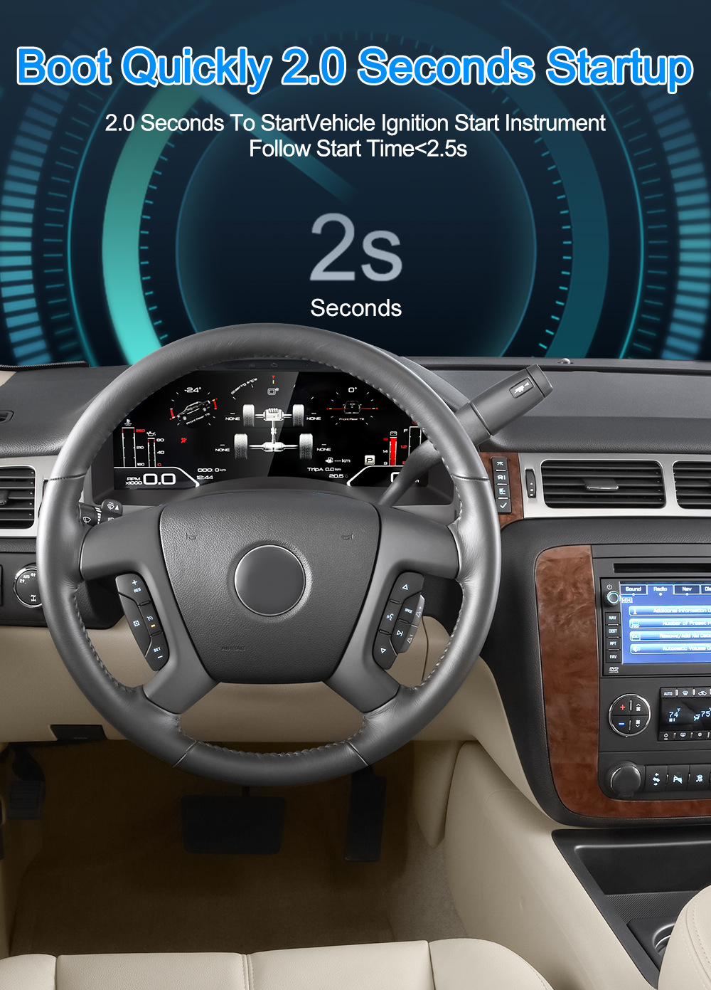 Suitable for Chevrolet Tahoe/Gmc /Yukon Special Full Lcd Instrument Panel 15.1 Inch 6 Ui Options