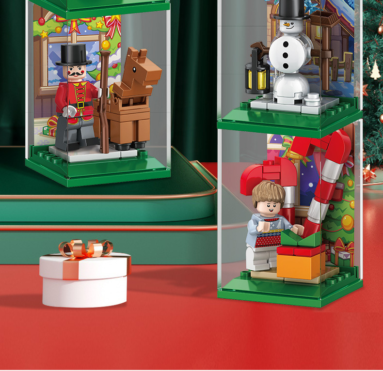 Bloques De Construcción De Caja De Navidad Juguetes Ensamblados Para Niños Regalos De Vacaciones 1 Pieza Al Azar display picture 2