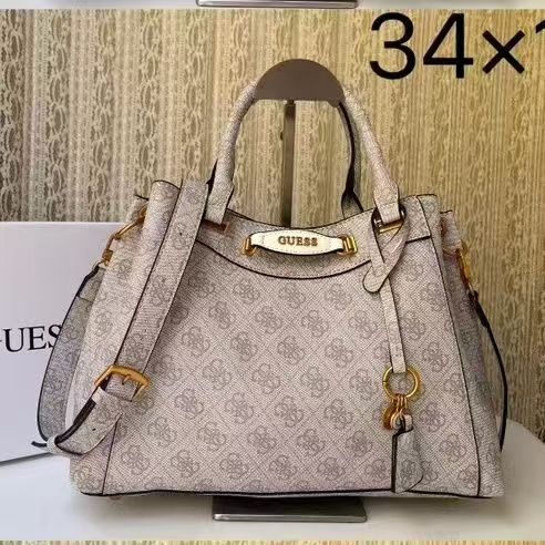 Guess Handbag Logo Print Off-White