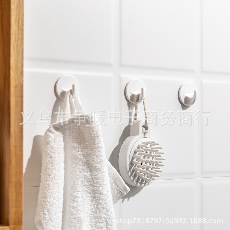 Simple Small Hook Strong 3M Adhesive Wall Glass Wall Hanging Kitchen Punch-Free Mini Small Hook