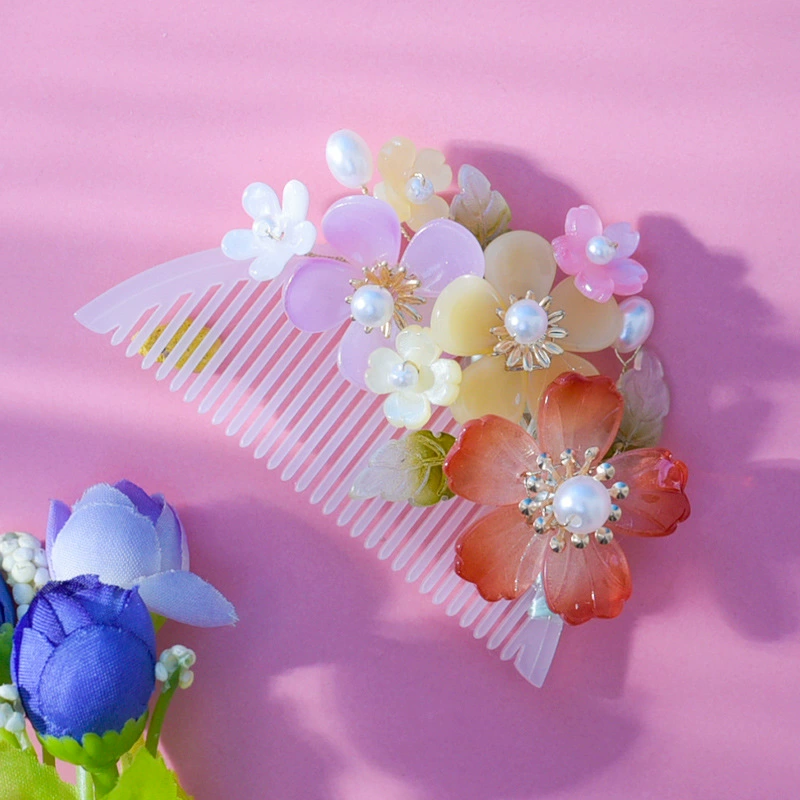 Головной убор ханьфу в древнем стиле чайный гребень для волос фея без кисточек шаг встряхивание Изысканный Древний Стиль элемент Хань ленивый гребень для волос аксессуары