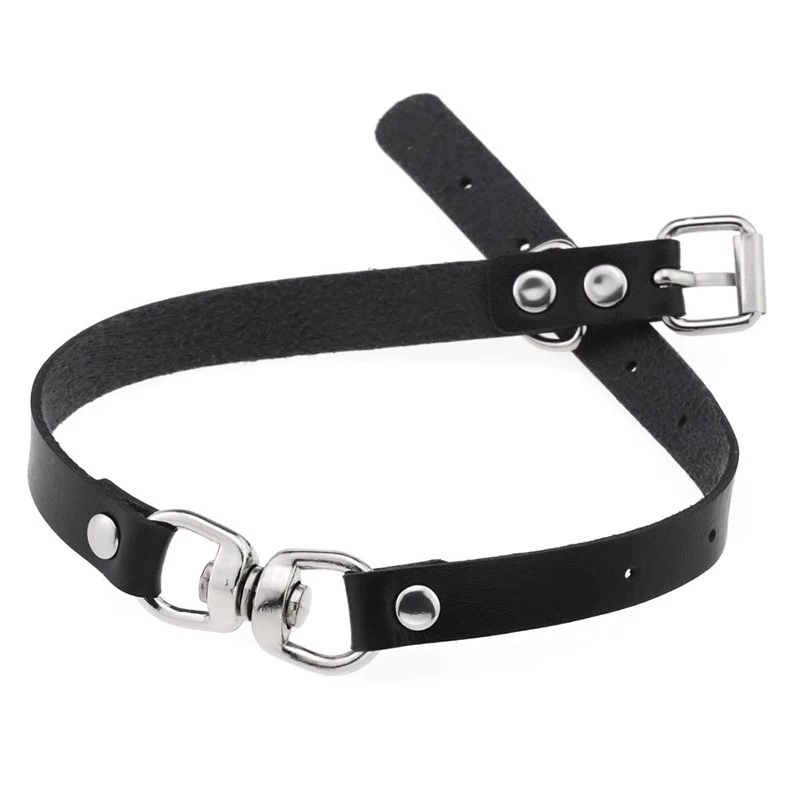 Black choker, necklace, punk style, 2 carat