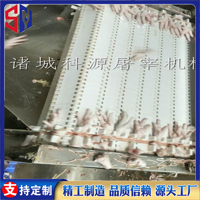鸡爪连续式切割机 大型切鸡爪机器 实体厂家生产网带式凤爪切爪机