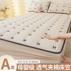 大豆挟み綿刺繍ベッドカバー単品厚手防水水洗い綿マットレス式マットレスカバー保護カバー