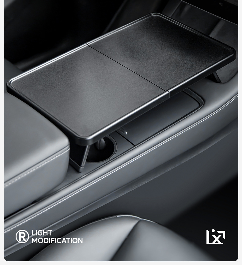 Cross-Border Applicable Model Y/3Yl Tesla Car-Mounted Small Table Board, Front Center Console Dining Tray, Foldable Small Table Board Wholesale