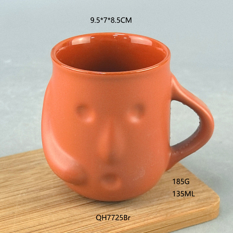 Inventario creativo transfronterizo pareja de desayuno de leche tazas de cerámica personalidad creativa simple taza de cerámica irregular