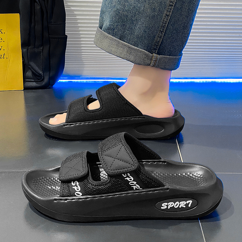 Sandalias transfronterizas para hombre 2025 verano al aire libre antideslizante casual suela suave resistente al desgaste para conducir zapatillas de playa de doble uso al por mayor