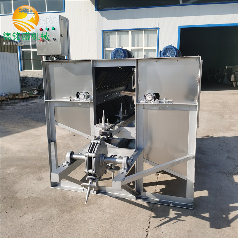 方形框架的连续式猪头去毛机 十一座褪猪头毛屠宰设备