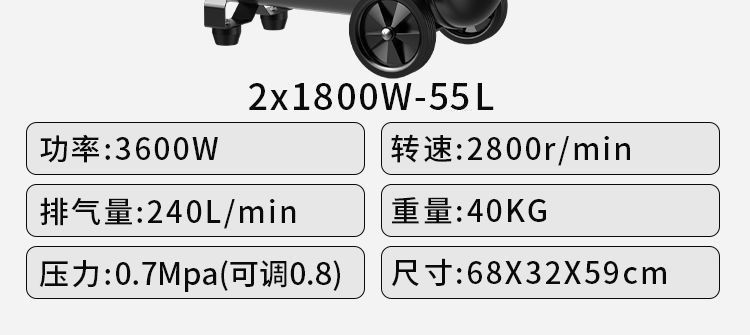 Oil-free silent air compressor, small 220v portable woodworking air pump, high-pressure air pump, practical air compressor