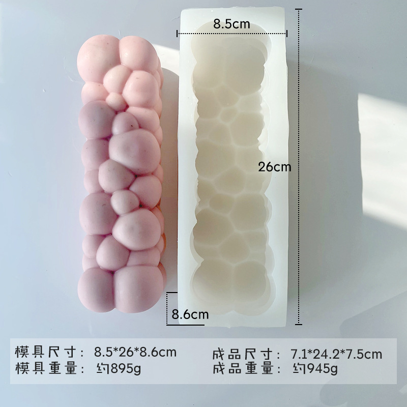 Transfronteriza geométrica BOLA MÁGICA vela molde de silicona diamante superficie bola polígono cubo aromaterapia vela molde al por mayor