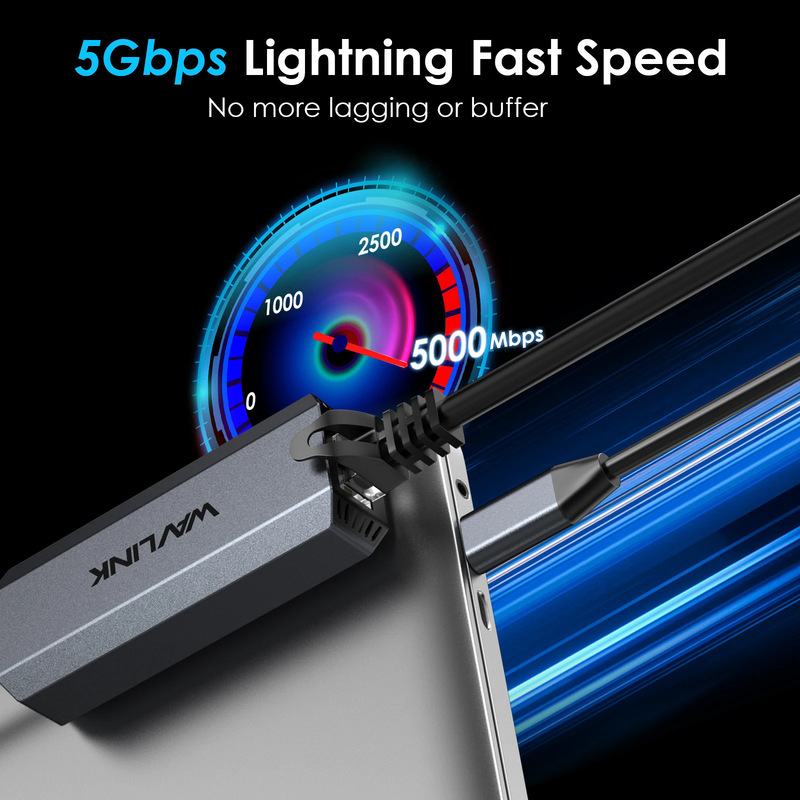 Wavlink 5g USB 3.1 Gen 2 Ethernet Adapter for Laptop Pc