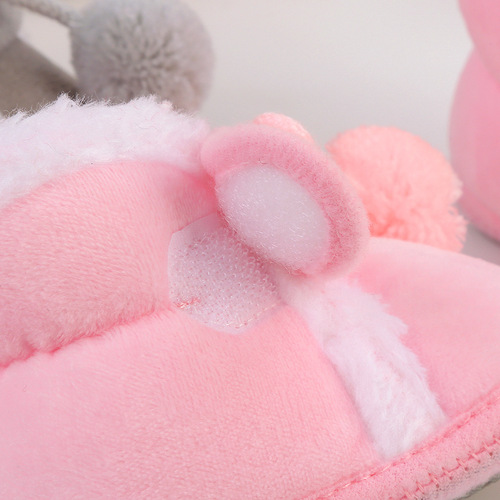 Children's Winter Cotton Shoes for Toddlers, Non-Slip Soft Sole, Fleece Lining, for 1-Year-Olds, Unisex Baby Shoes