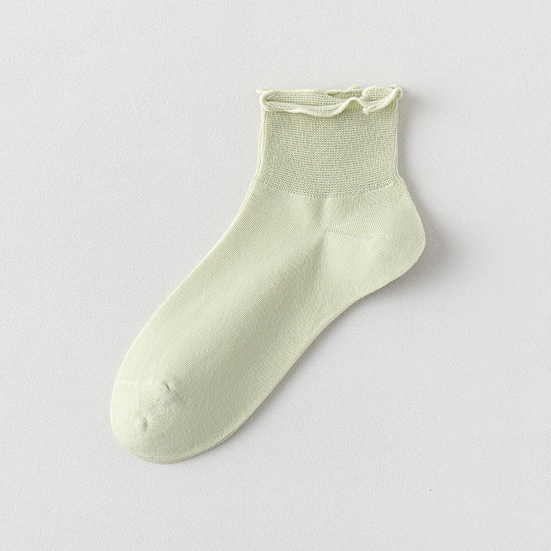 Calcetines de algodón de color sólido para damas verano hongo botón calcetines para mujeres sin hueso cabeza de embalaje independiente calcetines transpirables