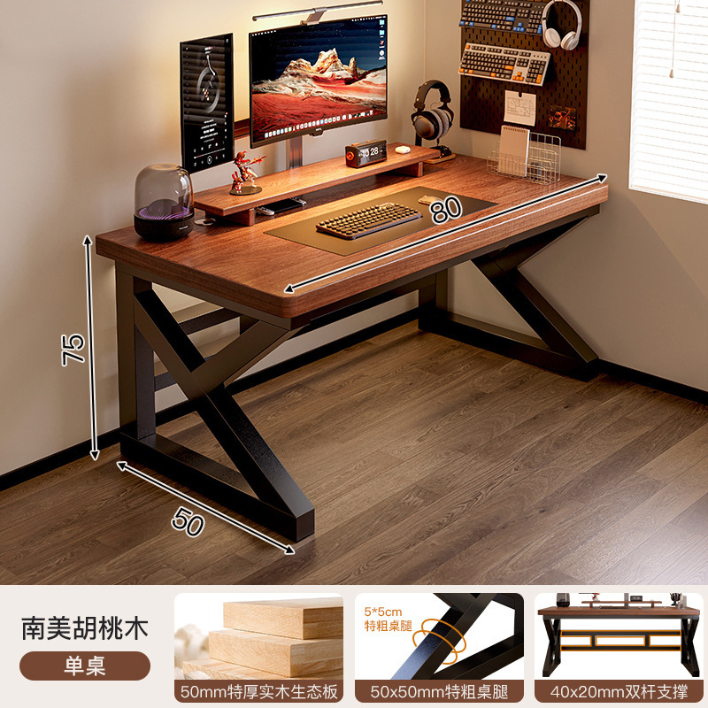 Mesa de computadora de madera maciza escritorio dormitorio hogar pequeño escritorio de estudio de estudiantes escritorio de oficina simple