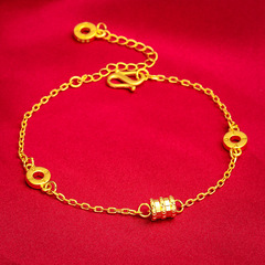 Summer Internet celebrity style small waist anklet, Japanese and Korean fashion Xiaohongshu anklet, Vietnam alluvial gold supply wholesale