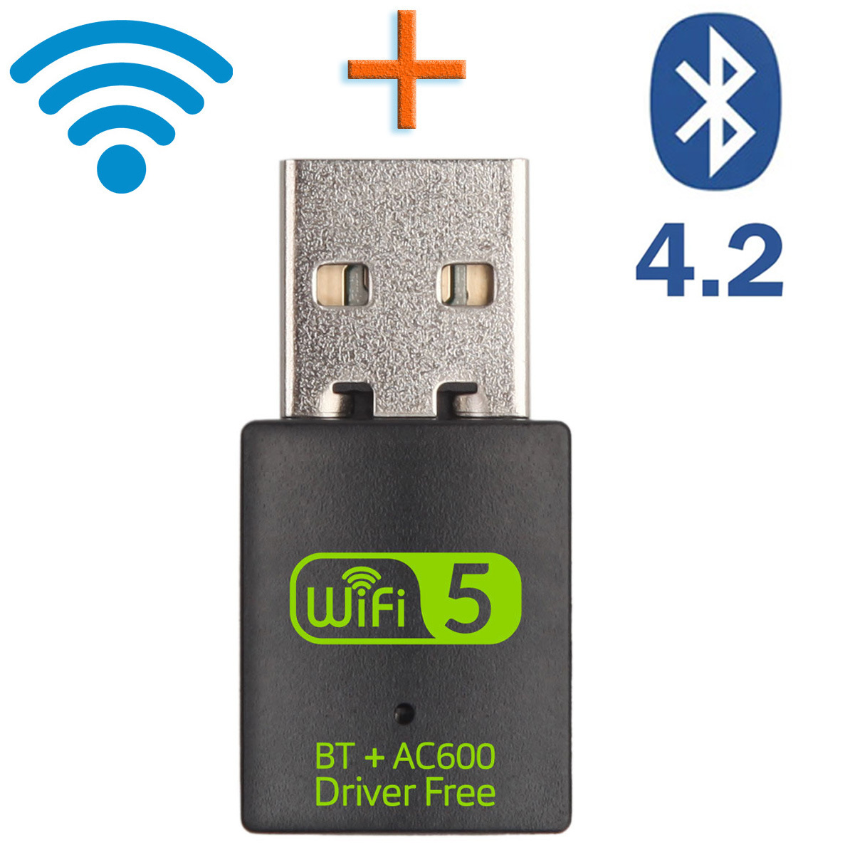 600M dual -frequency -free wireless network card WiFi Bluetooth 2 -in -USB wifi adapter+bt
