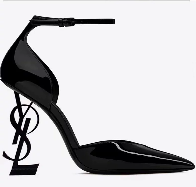 Туфли-лодочки с острым носком, pumps европейский стиль, плюс-размеры 34–40, каблук 8.5 см