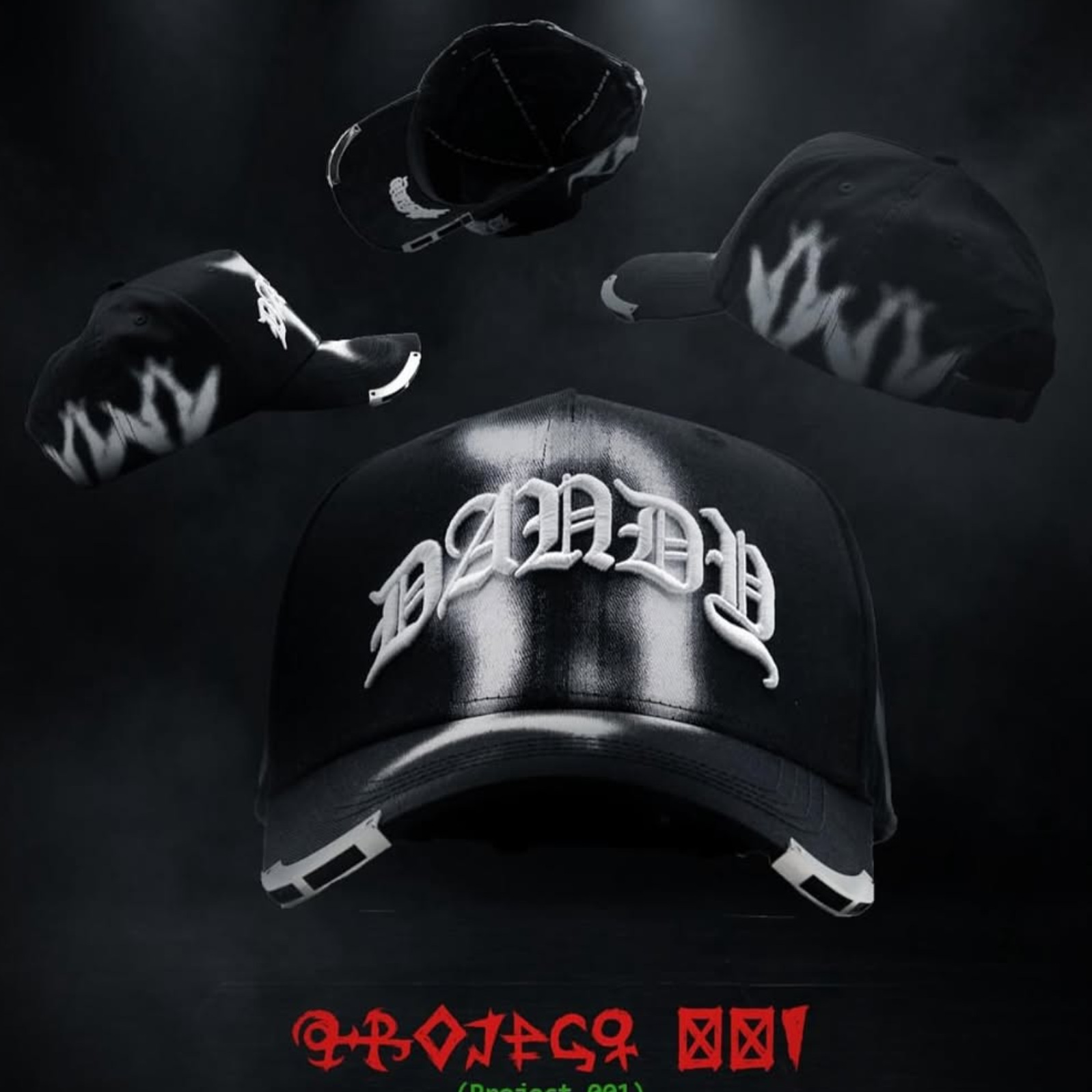 Aliexpress spot Dandy letras bordadas ajustables gorra de boca de pato borde curvo con taladro gorra de béisbol