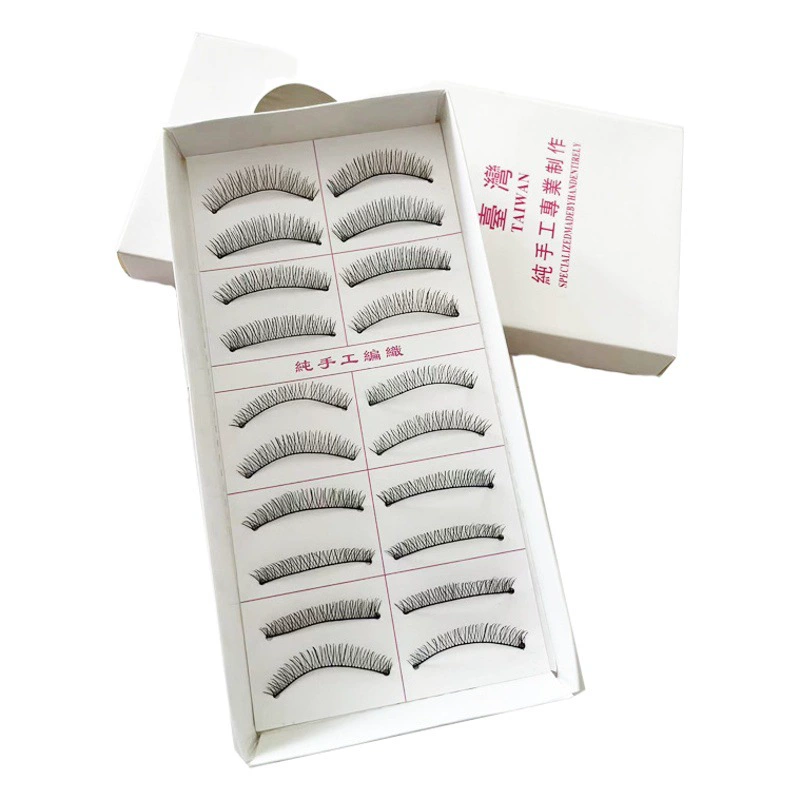 Бутик 216217 Накладные ресницы Натуральные реалистичные хлопковые нити Стебель Накладные ресницы ручной работы 10 пар свадебных ресниц для макияжа