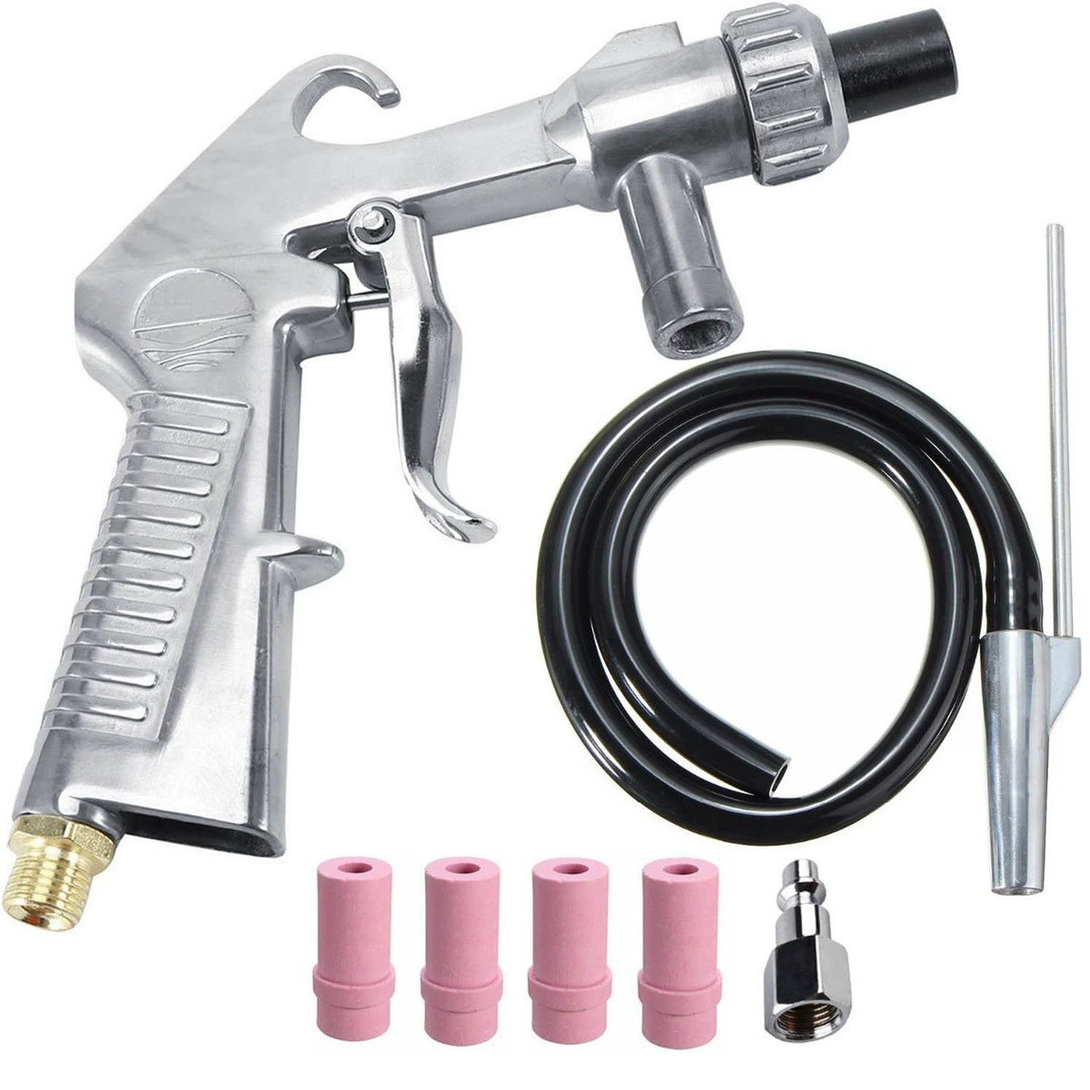 Набор пескоструйного пистолета для пескоструйного пистолета сифонная подача форсунки для удаления ржавчины абразивный распылитель для пескоструйной машины