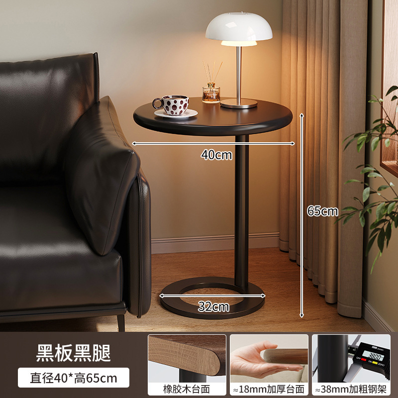 Sofá de madera, tabla lateral, sala de estar para el hogar 2024 nuevo estilo medieval, mesa de té redonda, mesa pequeña