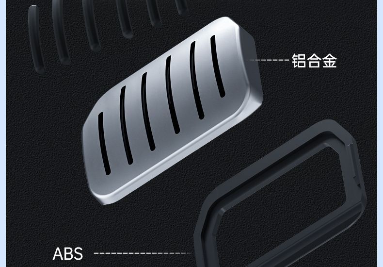 Suitable for Tesla Model Y/Yl Renewal 3 Accelerator Brake Anti-Slip Rest Foot Pedal Aluminum Alloy Decorative Accessories