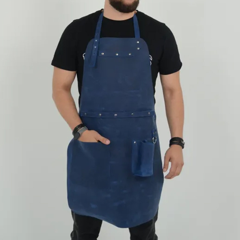 Ventas transfronterizas calientes nórdicas delantal de piel pu impresión logo personalizado pesquería cocina delantal a prueba de agua a prueba de aceite