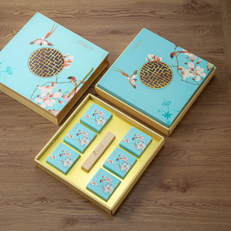 新款2024年月饼盒包装盒子4个6粒装8手提中秋礼品蛋黄酥空盒现货