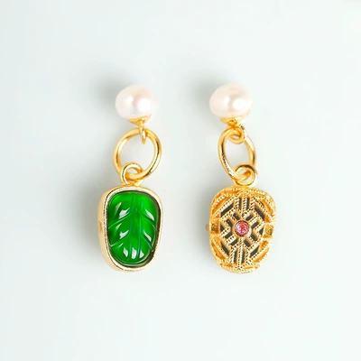 Zərgərlik ara hissələri accessories, hand jewelry, jadeite leaf - jadeite-leaf-pendant-approximately-6mm-single