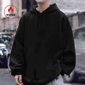 卫衣印花胚衫李.汉顿男卫衣加绒260克可潮流时尚帅气宽松新款秋冬