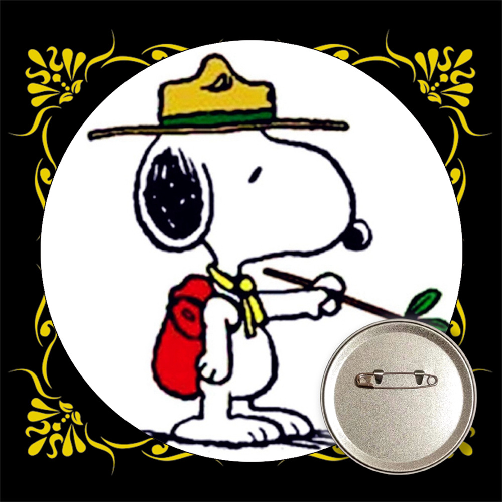 Snoopy bar transfronterizo insignia broche de estaño metal medallas conmemorativas anime periferia al por mayor