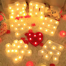 字母灯LED生日快乐派对宝宝周岁布置用品后备箱浪漫惊喜告白装饰