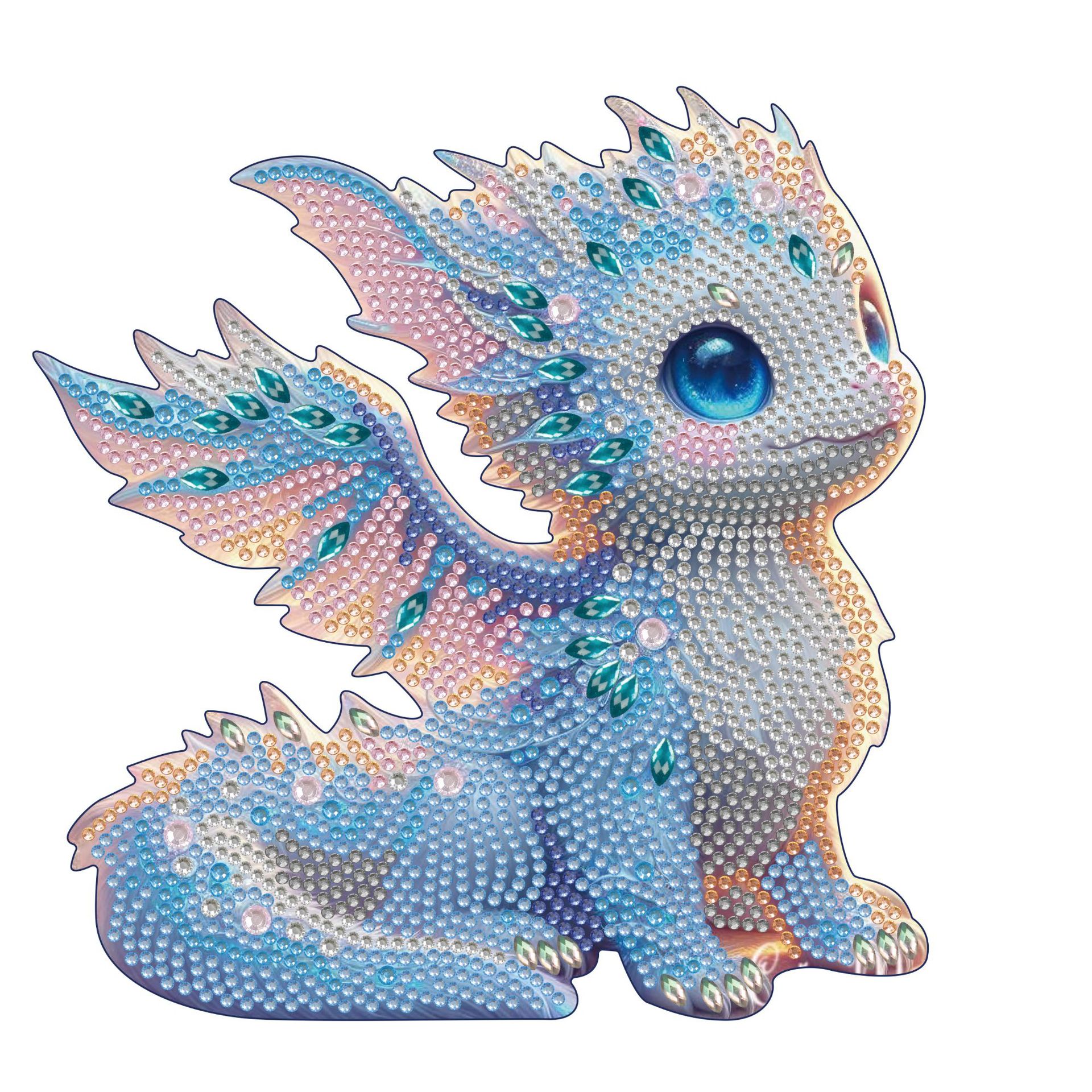 Diamante de bricolaje hecho a mano transfronterizo dibujo punto diamante 5D placa de yeso tridimensional adorno de juguete dinosaurio dibujos animados pintura infantil