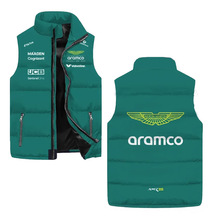 2025年秋冬季跨境亚马逊外贸马甲立领球队3D印花休闲时尚百搭马甲