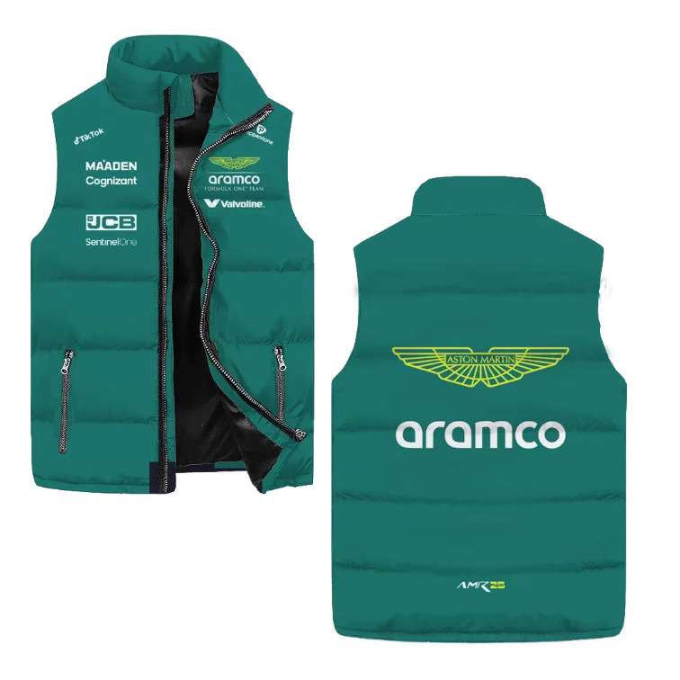 2025 Autumn and Winter Cross-Border Amazon Foreign Trade Vest Stand Collar Team 3D Printed Casual Fashion Easiest for Match Vest