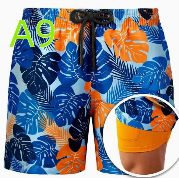 Beach shorts for men and children, cross-border beach shorts, loose, quick-drying, printed swim trunks