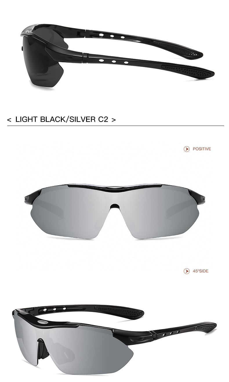 Ac, UV400 Protection Lens Material Special-Shaped Mirror Glasses Style Outdoor, Sports Occasion Solid Color Pattern Modern Style Solid Color Ac UV400 Protection Special-Shaped Mirror Full Frame Sports Sunglasses