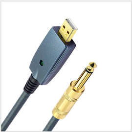 USB吉他线 USB卡侬线 USB guitar cable USB录音线音频连接线