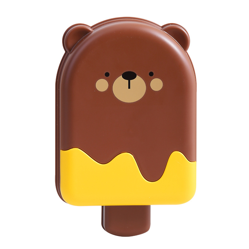 Molde de helado de oso Popsicle contenedor de helado máquina de hielo caja de pudín molde de paleta de hielo casero
