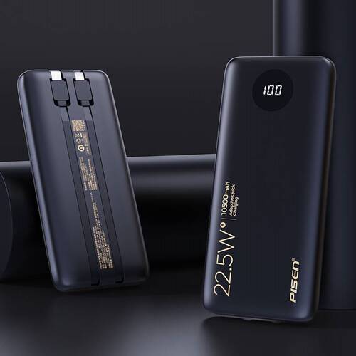 PowerCore 10500mAh Portable Power Bank with Built-in Cable, 22.5W Bidirectional Fast Charging PD Mobile Power Bank with Data Cable