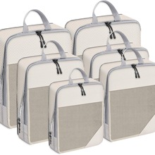 工厂定制  亚马逊旅行可压缩折叠收纳套装大容量可视行李箱整理袋